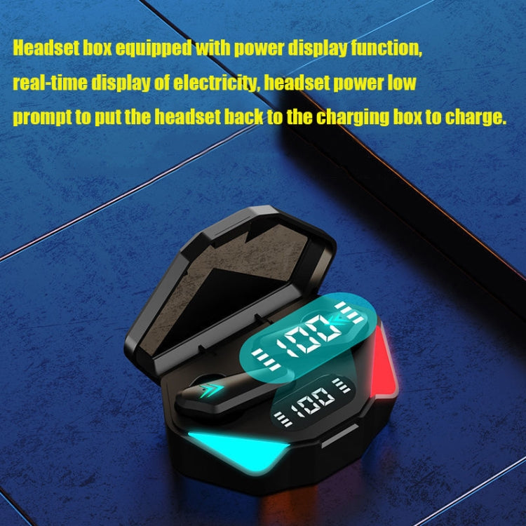 TWS-Y04 Bluetooth 5.0 TWS Binaural True Stereo Touch Control Auricolare da gioco con custodia di ricarica a LED