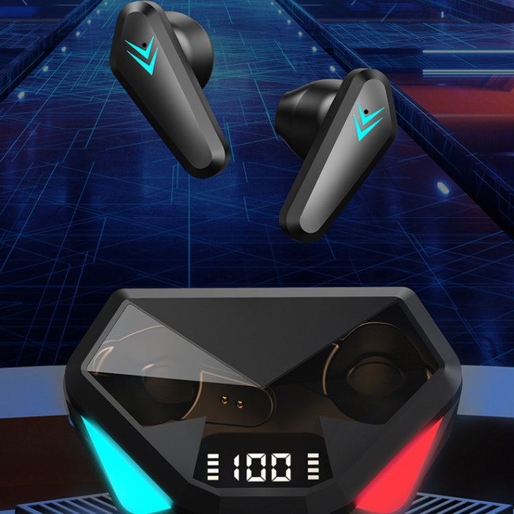 TWS-Y04 Bluetooth 5.0 TWS Binaural True Stereo Touch Control Auricolare da gioco con custodia di ricarica a LED