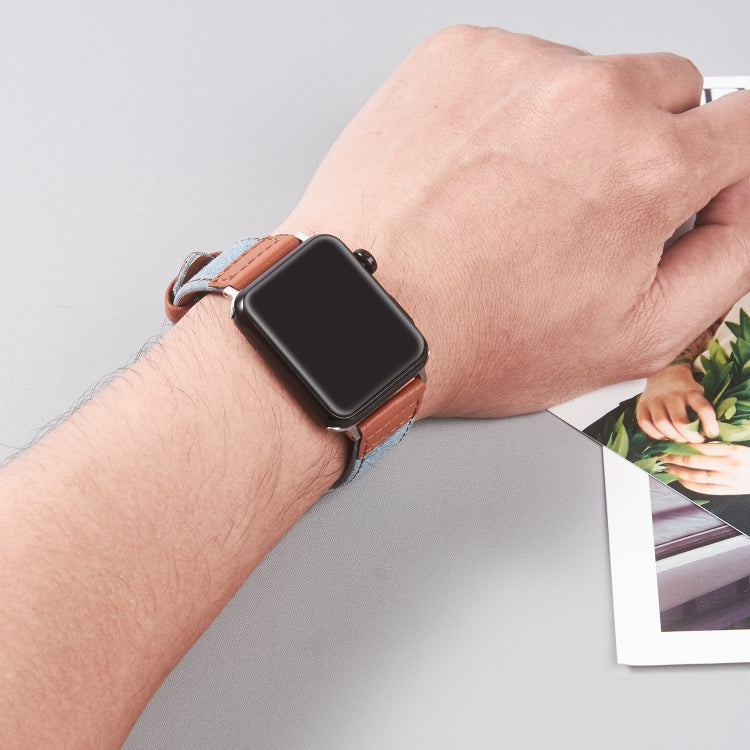 Cinturino in pelle con fibbia per Apple Watch serie 7/6/SE/5/4/3/