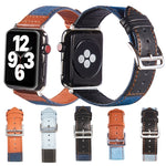 Cinturino in pelle con fibbia per Apple Watch serie 7/6/SE/5/4/3/