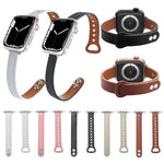Cinturino di ricambio in pelle cinturino per Apple Watch Series, 7 41mm / 6&SE&5&4 40mm / 3&2&1 38mm, 7 45mm / 6&SE&5&4 44mm / 3&2&1 42mm