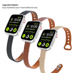 Cinturino di ricambio in pelle cinturino per Apple Watch Series, 7 41mm / 6&SE&5&4 40mm / 3&2&1 38mm, 7 45mm / 6&SE&5&4 44mm / 3&2&1 42mm