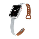 Cinturino di ricambio in pelle cinturino per Apple Watch Series, 7 41mm / 6&SE&5&4 40mm / 3&2&1 38mm, 7 45mm / 6&SE&5&4 44mm / 3&2&1 42mm