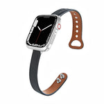 Cinturino di ricambio in pelle cinturino per Apple Watch Series, 7 41mm / 6&SE&5&4 40mm / 3&2&1 38mm, 7 45mm / 6&SE&5&4 44mm / 3&2&1 42mm
