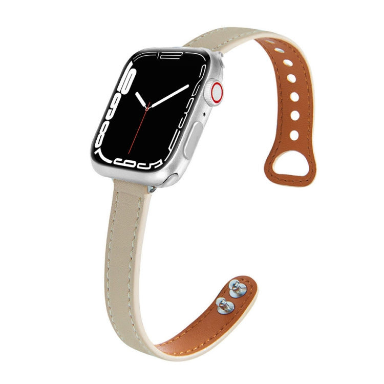 Cinturino di ricambio in pelle cinturino per Apple Watch Series, 7 41mm / 6&SE&5&4 40mm / 3&2&1 38mm, 7 45mm / 6&SE&5&4 44mm / 3&2&1 42mm