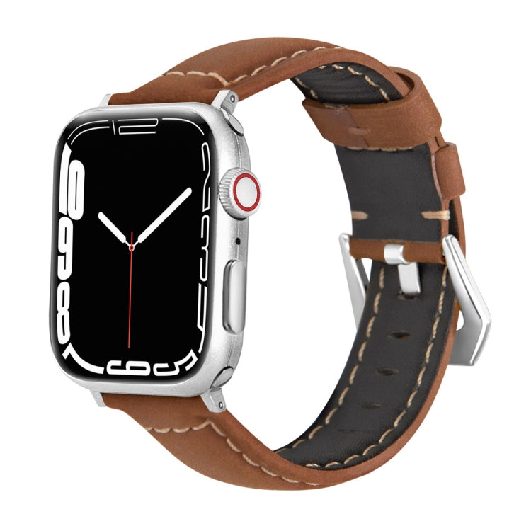 Cinturino di ricambio in pelle cinturino per Apple Watch Series, 7 41mm / 6&SE&5&4 40mm / 3&2&1 38mm, 7 45mm / 6&SE&5&4 44mm / 3&2&1 42mm