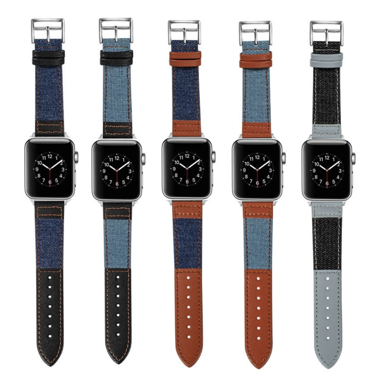 Cinturino in pelle denim per Apple Watch Series 7 e SE