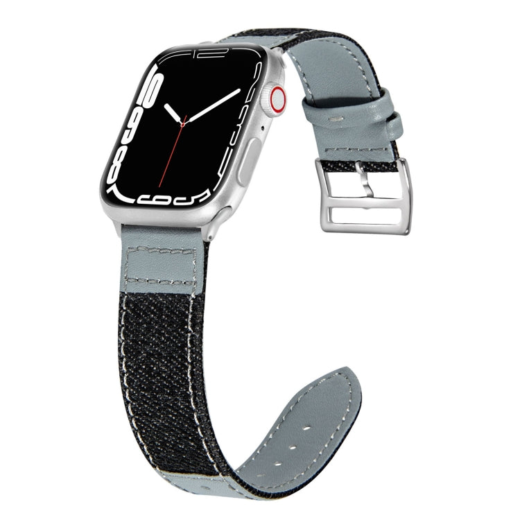 Cinturino in pelle denim per Apple Watch Series 7 e SE