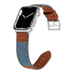 Cinturino in pelle denim per Apple Watch Series 7 e SE