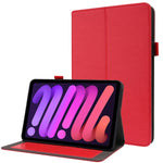 Custodia in pelle PU pieghevole orizzontale da lavoro con supporto a due pieghe, slot per schede e slot per penna, For iPad mini 6 / mini 2024