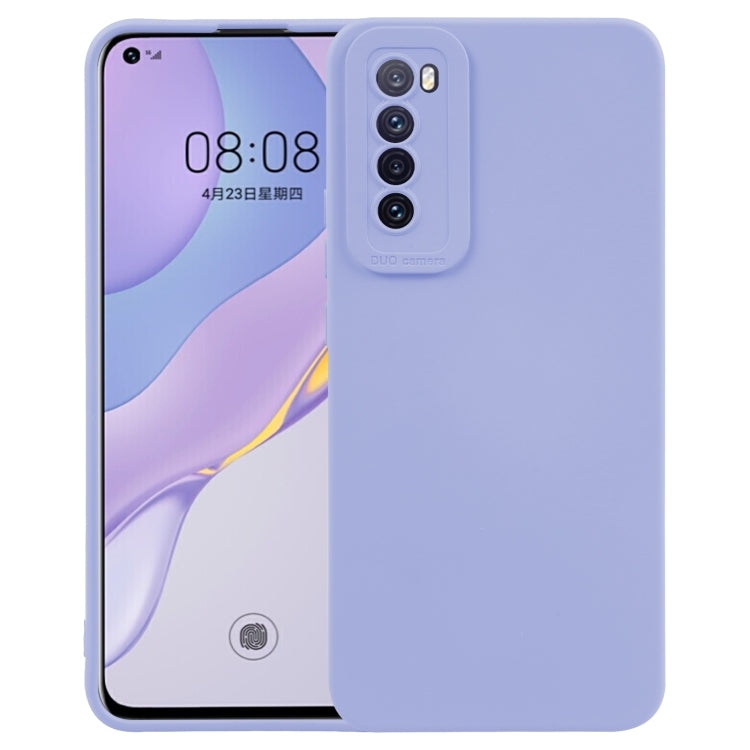 Custodia protettiva a copertura totale antiurto in silicone liquido tinta unita straight-edge, For Huawei P40 Pro, For Huawei P40, For Huawei P30 Pro, For Huawei P30, For Huawei Nova 7 Pro 5G, For Huawei Nova 7 5G, For Huawei Nova 7  5G                ...