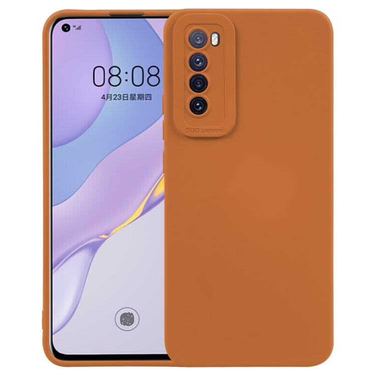 Custodia protettiva a copertura totale antiurto in silicone liquido tinta unita straight-edge, For Huawei P40 Pro, For Huawei P40, For Huawei P30 Pro, For Huawei P30, For Huawei Nova 7 Pro 5G, For Huawei Nova 7 5G, For Huawei Nova 7  5G                ...