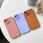 Custodia protettiva a copertura totale antiurto in silicone liquido tinta unita straight-edge, For iPhone 13 Pro Max, For iPhone 13 Pro, For iPhone 13