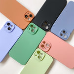 Custodia protettiva a copertura totale antiurto in silicone liquido tinta unita straight-edge, For iPhone 13 Pro Max, For iPhone 13 Pro, For iPhone 13