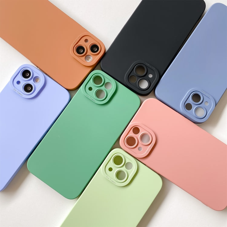 Custodia protettiva a copertura totale antiurto in silicone liquido tinta unita straight-edge, For iPhone 13 Pro Max, For iPhone 13 Pro, For iPhone 13