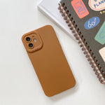 Custodia protettiva a copertura totale antiurto in silicone liquido tinta unita straight-edge, For iPhone 12 Pro Max, For iPhone 12 Pro, For iPhone 12