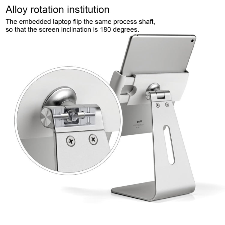AP-7S Supporto da tavolo universale per tablet PC da 7-13 pollici in lega di alluminio con rotazione a 360°