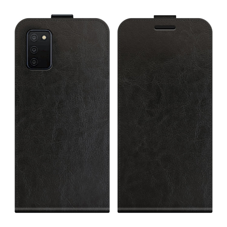 Per Samsung Galaxy A03s 164mm Versione UE R64 Texture Custodia protettiva in pelle a vibrazione verticale singola con slot per schede e cornice per foto, For Galaxy A03s 164mm