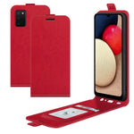 Per Samsung Galaxy A03s 164mm Versione UE R64 Texture Custodia protettiva in pelle a vibrazione verticale singola con slot per schede e cornice per foto, For Galaxy A03s 164mm