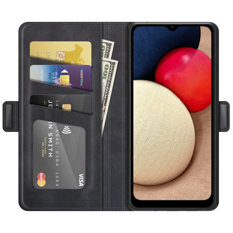 Per Samsung Galaxy A03s 164mm Versione UE Custodia in pelle a vibrazione orizzontale con fibbia magnetica a doppio lato con supporto e slot per schede e portafoglio, For Galaxy A03s 164mm EU Version, For Galaxy A03s 164mm