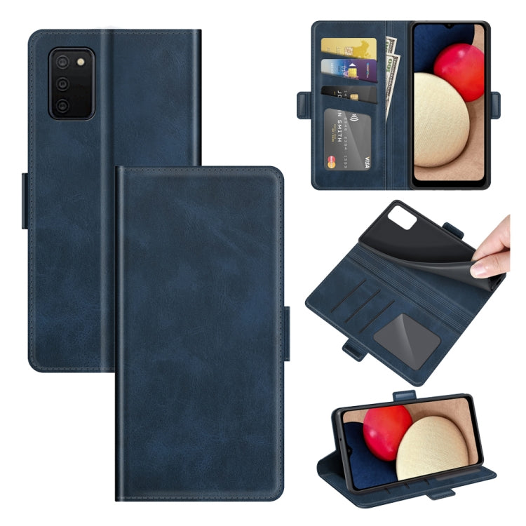 Per Samsung Galaxy A03s 164mm Versione UE Custodia in pelle a vibrazione orizzontale con fibbia magnetica a doppio lato con supporto e slot per schede e portafoglio, For Galaxy A03s 164mm EU Version, For Galaxy A03s 164mm