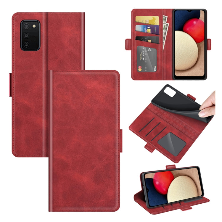 Per Samsung Galaxy A03s 164mm Versione UE Custodia in pelle a vibrazione orizzontale con fibbia magnetica a doppio lato con supporto e slot per schede e portafoglio, For Galaxy A03s 164mm EU Version, For Galaxy A03s 164mm