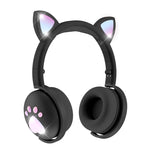 Cuffie Bluetooth BK9 HiFi 7.1 con orecchie di gatto luminose