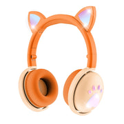 BK9 HiFi 7.1 Surround Sound Cat Claw Cuffie da gioco Bluetooth con orecchio di gatto luminoso con microfono