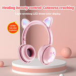 Cuffie Bluetooth BK9 HiFi 7.1 con orecchie di gatto luminose