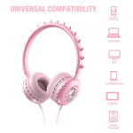 Y19 Cute Cartoon Cuffie cablate per bambini Bambini con microfono Cuffie stereo per casco musicale per regali per bambini
