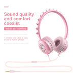 Y19 Cute Cartoon Cuffie cablate per bambini Bambini con microfono Cuffie stereo per casco musicale per regali per bambini