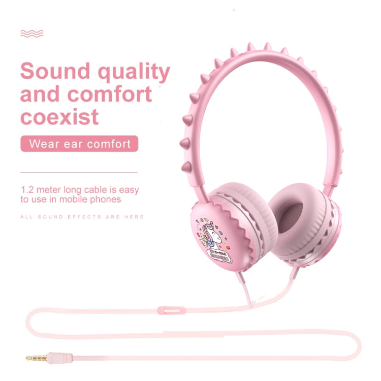 Y19 Cute Cartoon Cuffie cablate per bambini Bambini con microfono Cuffie stereo per casco musicale per regali per bambini