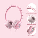 Y19 Cute Cartoon Cuffie cablate per bambini Bambini con microfono Cuffie stereo per casco musicale per regali per bambini
