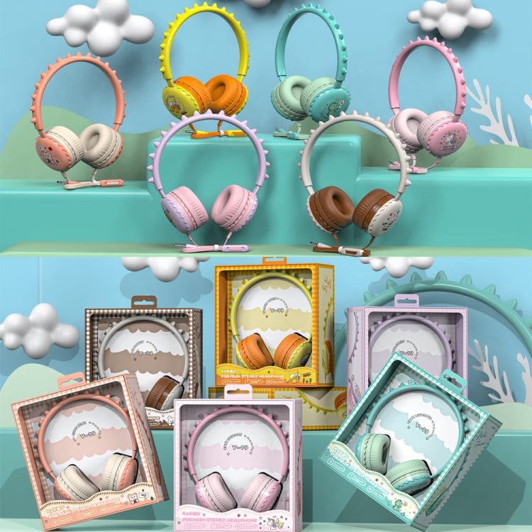 Y19 Cute Cartoon Cuffie cablate per bambini Bambini con microfono Cuffie stereo per casco musicale per regali per bambini