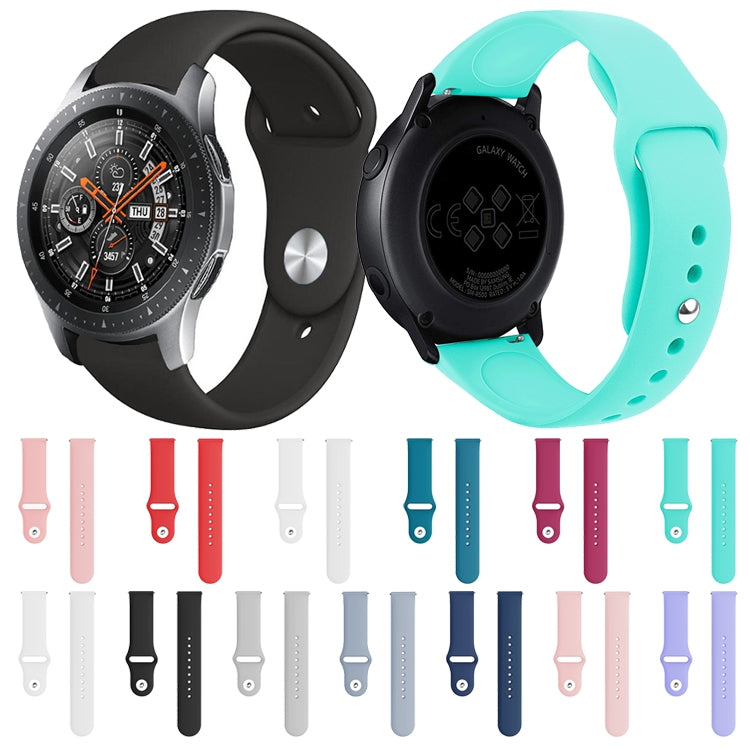 Cinturino in silicone monocromatico per applicare Samsung Galaxy Watch Active 22mm