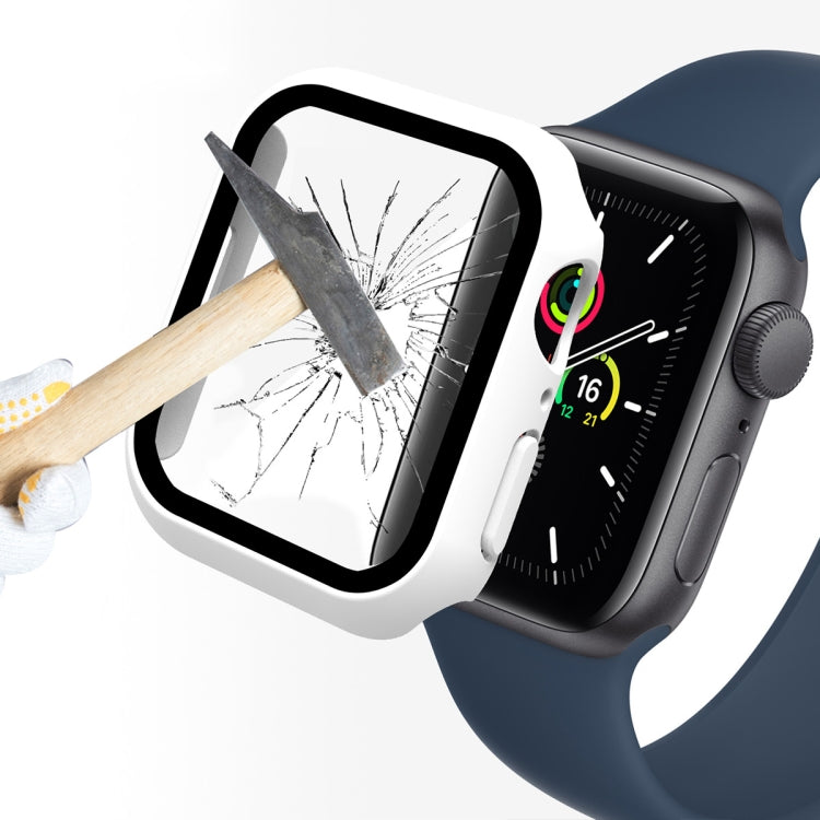 ENKAY Hat-Prince 2 in 1 PC Frame + 9H Protezione in vetro temperato Custodia a copertura totale per Apple Watch Series 7 41mm