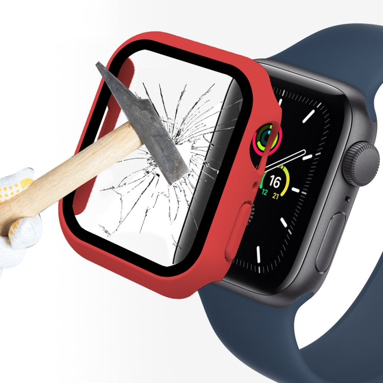 ENKAY Hat-Prince 2 in 1 PC Frame + 9H Protezione in vetro temperato Custodia a copertura totale per Apple Watch Series 7 41mm
