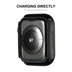 ENKAY Hat-Prince 2 in 1 PC Frame + 9H Protezione in vetro temperato Custodia a copertura totale per Apple Watch Series 7 41mm