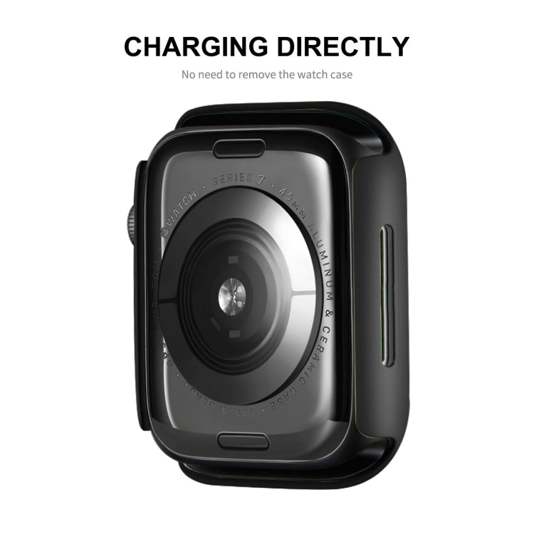 ENKAY Hat-Prince 2 in 1 PC Frame + 9H Protezione in vetro temperato Custodia a copertura totale per Apple Watch Series 7 41mm