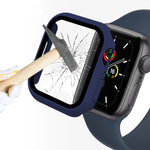 ENKAY Hat-Prince 2 in 1 PC Frame + 9H Protezione in vetro temperato Custodia a copertura totale per Apple Watch Series 7 45mm