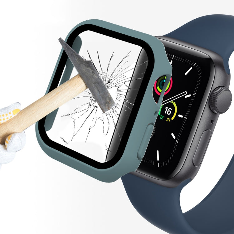 ENKAY Hat-Prince 2 in 1 PC Frame + 9H Protezione in vetro temperato Custodia a copertura totale per Apple Watch Series 7 45mm
