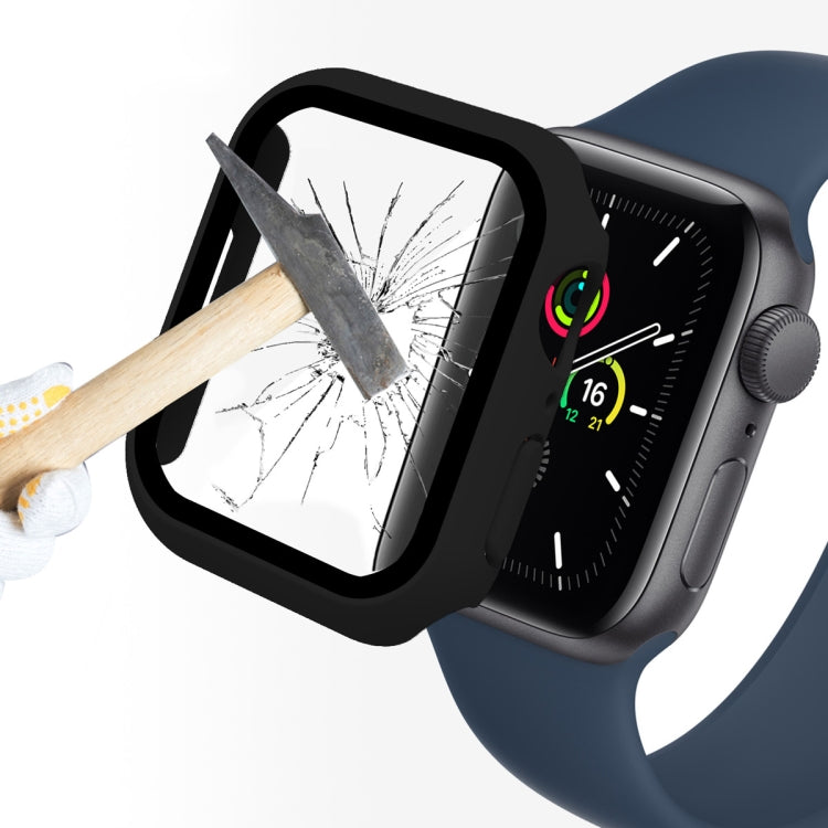 ENKAY Hat-Prince 2 in 1 PC Frame + 9H Protezione in vetro temperato Custodia a copertura totale per Apple Watch Series 7 45mm
