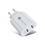 002 Caricabatterie rapido PD / Type-C a doppia porta da 40 W per serie iPhone / iPad, spina europea, EU Plug