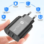 002 Caricabatterie rapido USB-C / Type-C Dual Port PD da 40 W per serie iPhone / iPad, spina UK, UK Plug