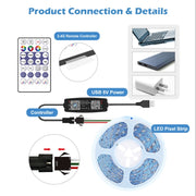 Controller musicale Bluetooth USB 5V per striscia LED WS2812B