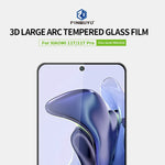 PINWUYO 9H Pellicola in vetro temperato a schermo intero curvo 3D antideflagrante, For Xiaomi Mi 11T / 11T Pro