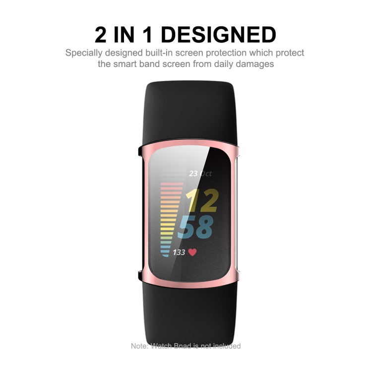 Per Fitbit Charge 5 ENKAY Hat-Prince Copertura completa Custodia morbida in TPU elettrolitico Copertura antigraffio