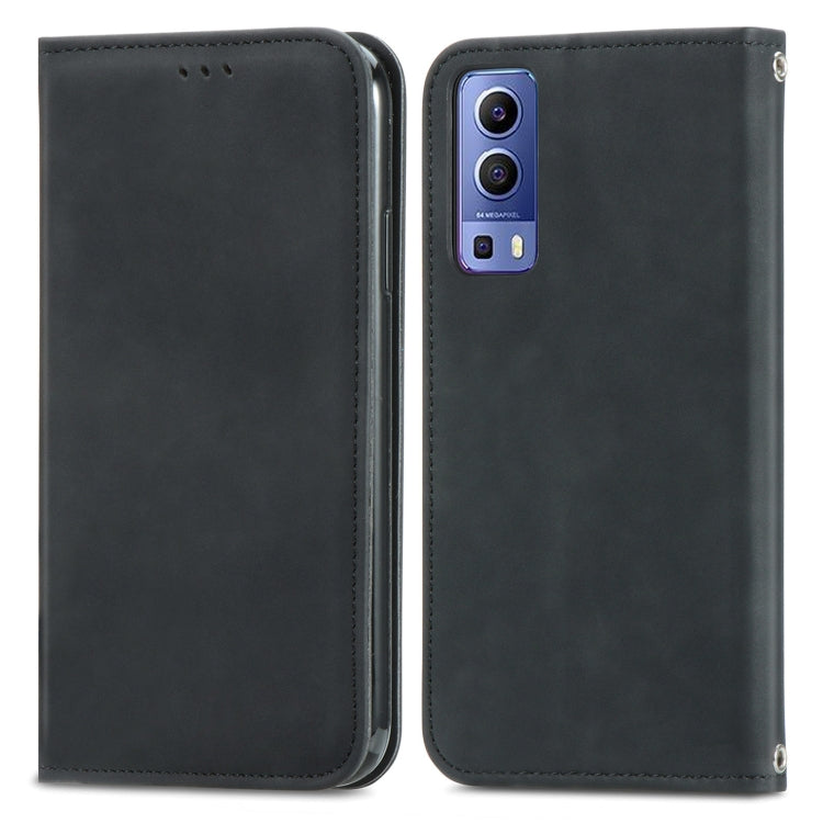 Custodia in pelle a vibrazione orizzontale magnetica retrò con sensazione di pelle con supporto e slot per schede e portafoglio e cornice per foto, For vivo Y72 5G, For OPPO Realme C21Y