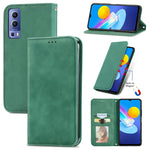 Custodia in pelle a vibrazione orizzontale magnetica retrò con sensazione di pelle con supporto e slot per schede e portafoglio e cornice per foto, For vivo Y72 5G, For OPPO Realme C21Y