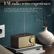 Altoparlante retrò wireless in legno BT5.0